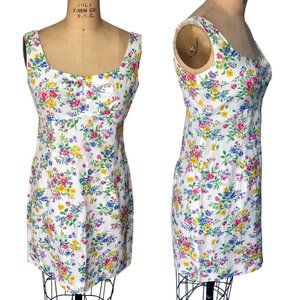 Vintage 90s Spiegel Floral Sleeveless Short Dress